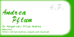andrea pflum business card